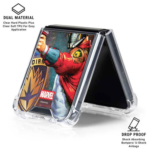 Marvel Star-Lord Cosmic Commander Galaxy Z Flip6 Clear Case
